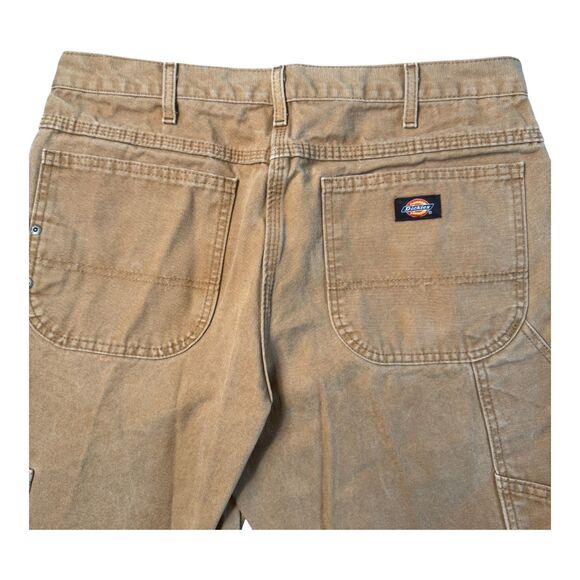 Dickies Relaxed Fit Sanded Duck Carpenter Pants Men's 34x32 DU336 Brown Cotton - Picture 5 of 12